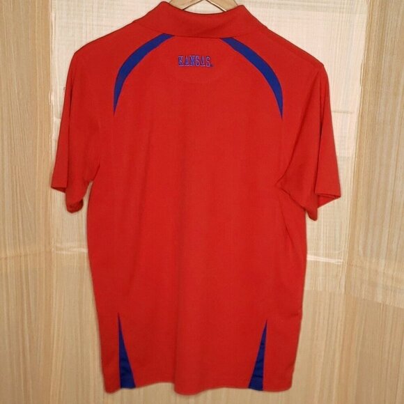 KA Knights Apparel Mens University Of Kansas Short Sleeve Polo Large - Picture 2 of 6